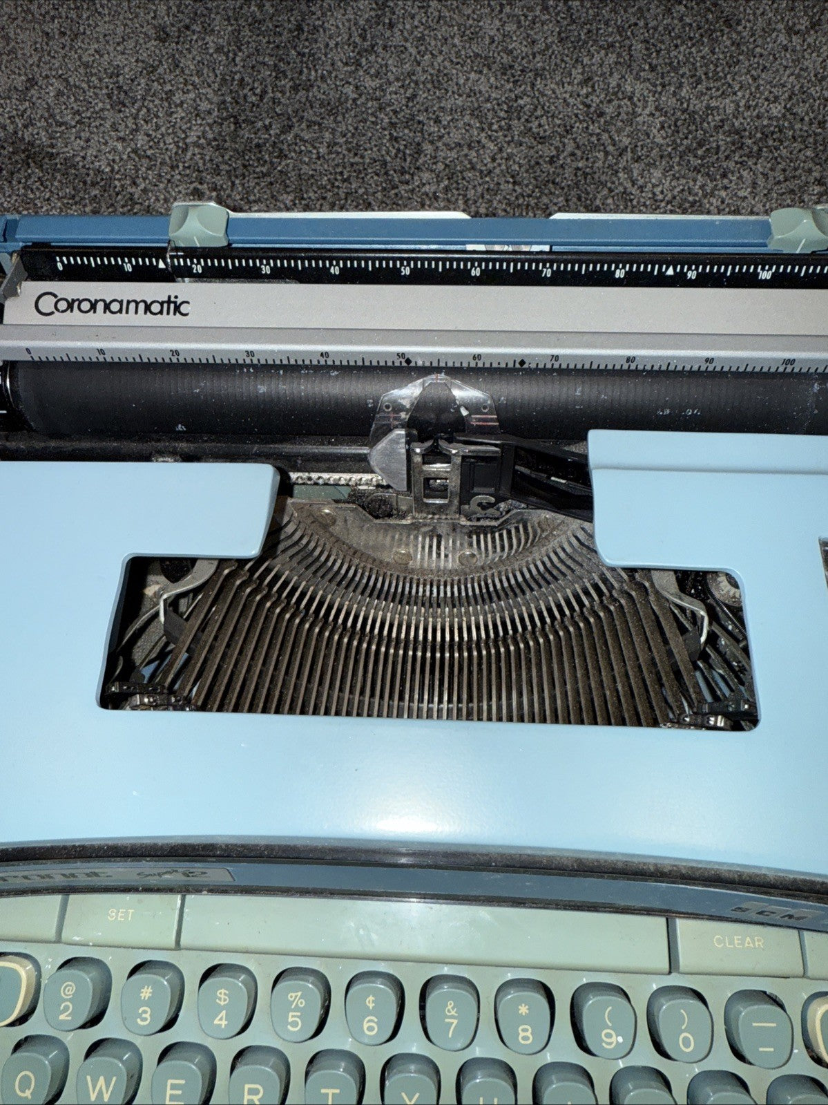 Smith-Corona Coronet Super 12 Vintage Portable Electric Typewriter w/Case Works
