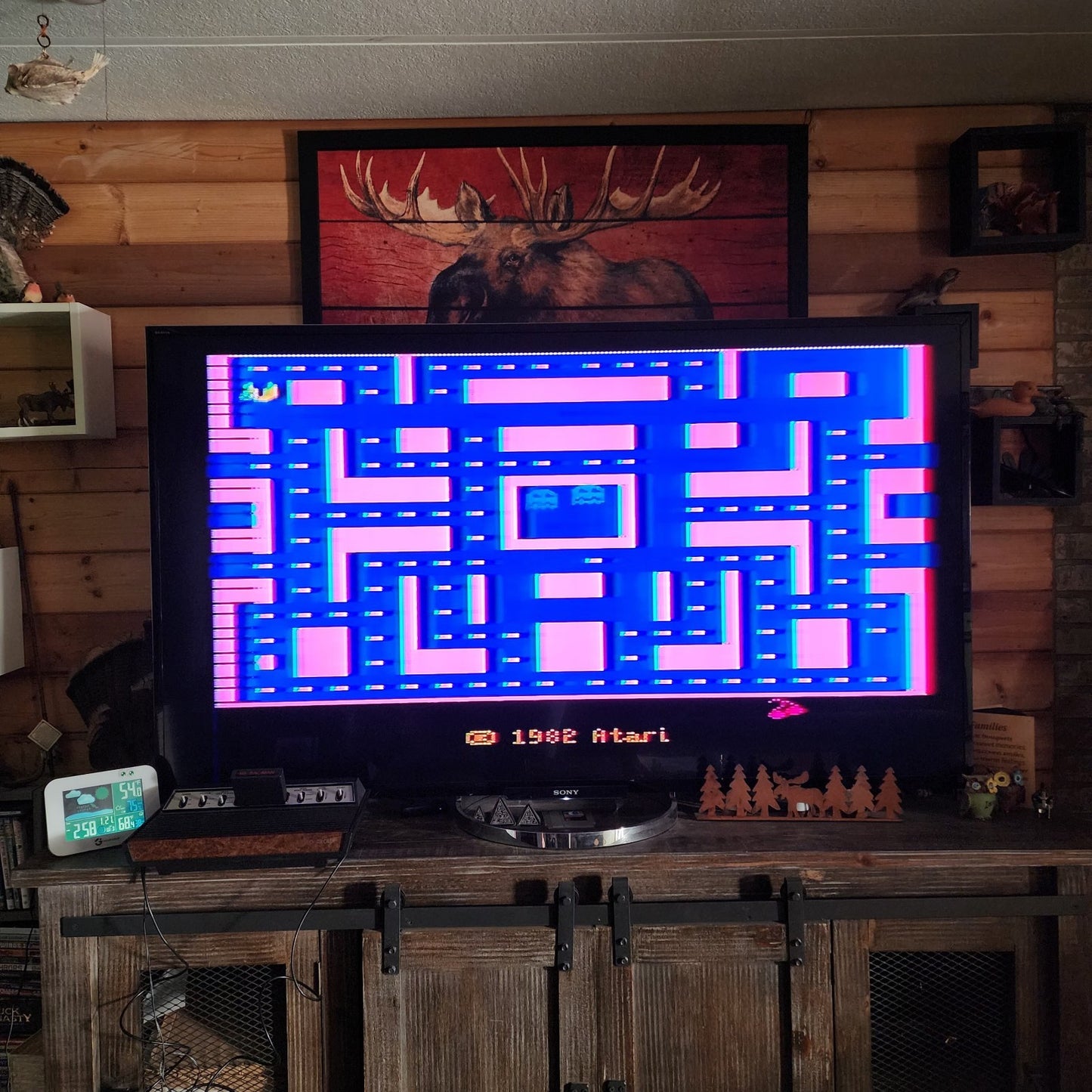 Vintage Sears Tele-Games Video Arcade Atari Console TESTED Working & Controllers