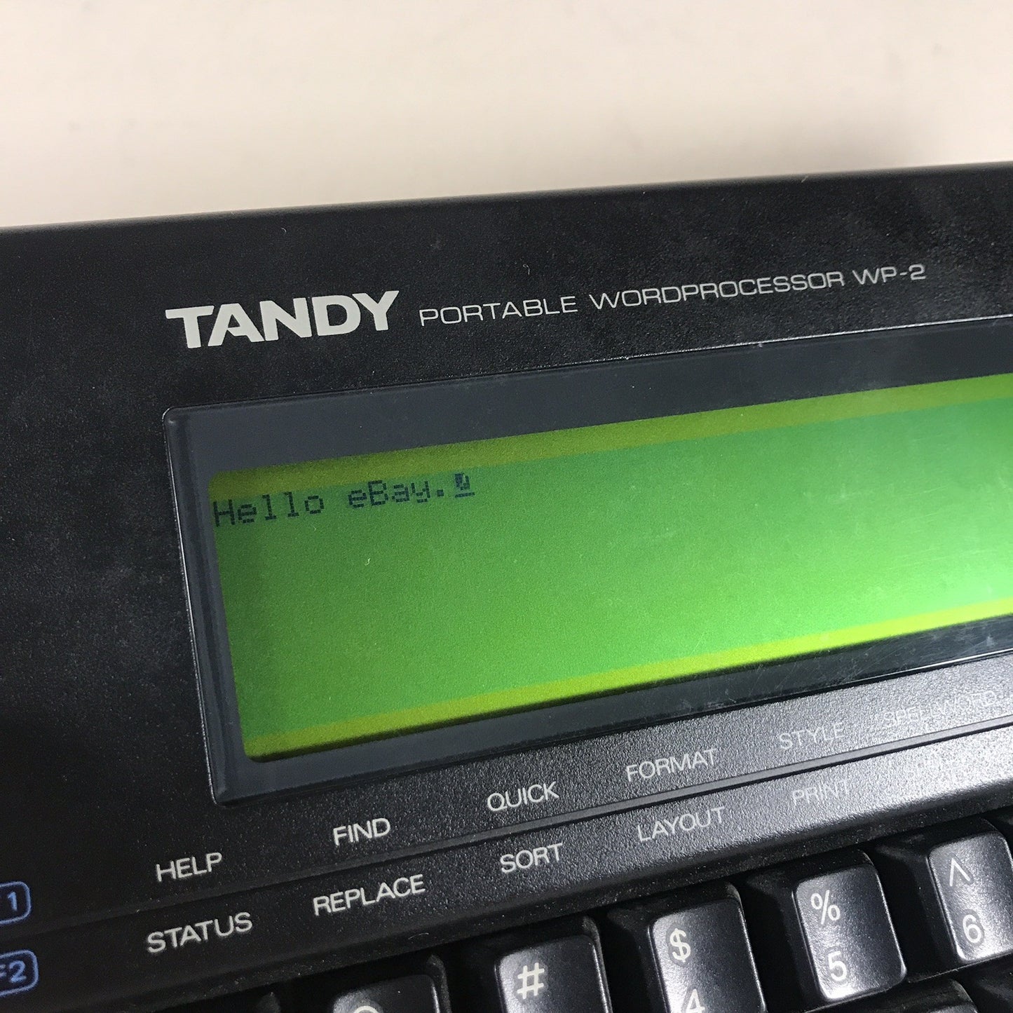 Tandy WP-2 Portable Word Processor Vintage w/ Case Tested Working 1989