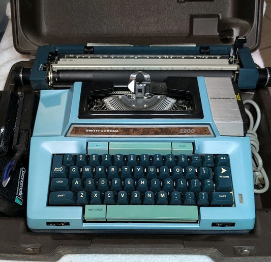 Smith Corona Coronamatic 2200 Electric Typewriter w/ Case Tested Working Vintage