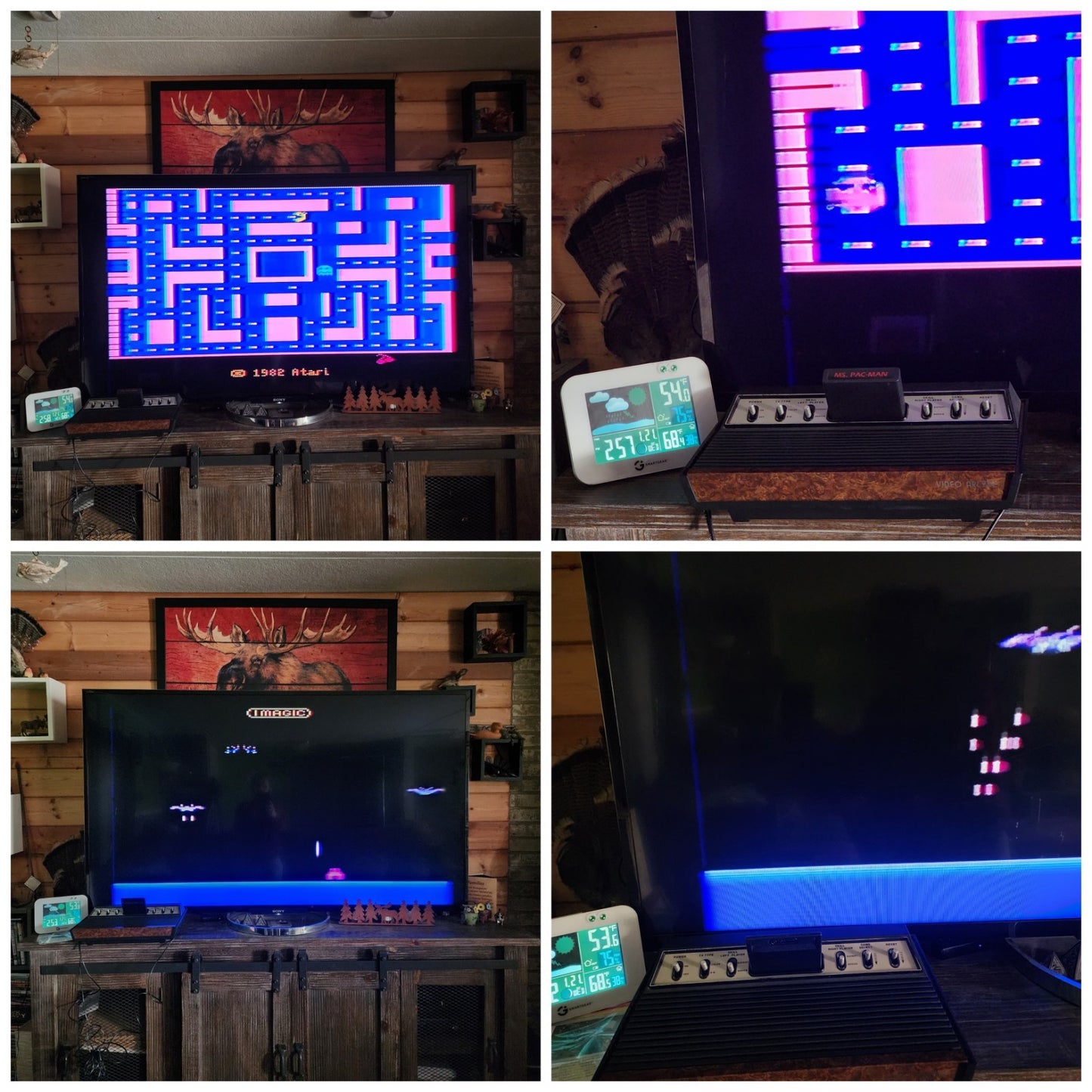 Vintage Sears Tele-Games Video Arcade Atari Console TESTED Working & Controllers