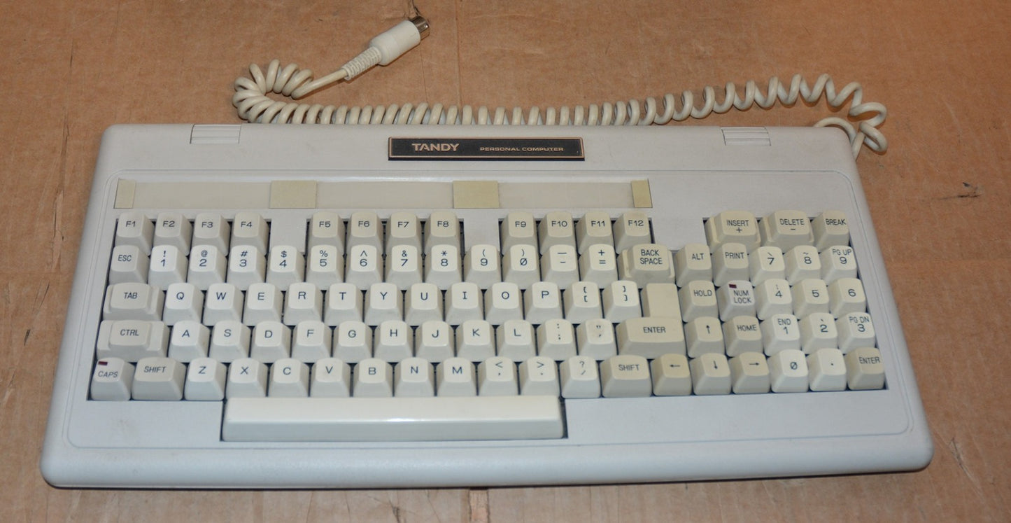 Tandy 1000 Vintage PC Working DOS w/ Keyboard Dual 5.25 Disk Drives