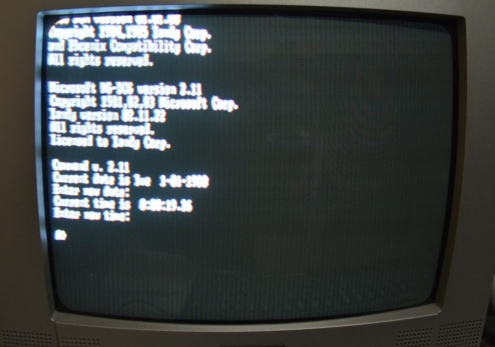 Tandy 1000 Vintage PC Working DOS w/ Keyboard Dual 5.25 Disk Drives
