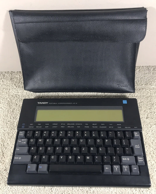 Tandy WP-2 Portable Word Processor Vintage w/ Case Tested Working 1989