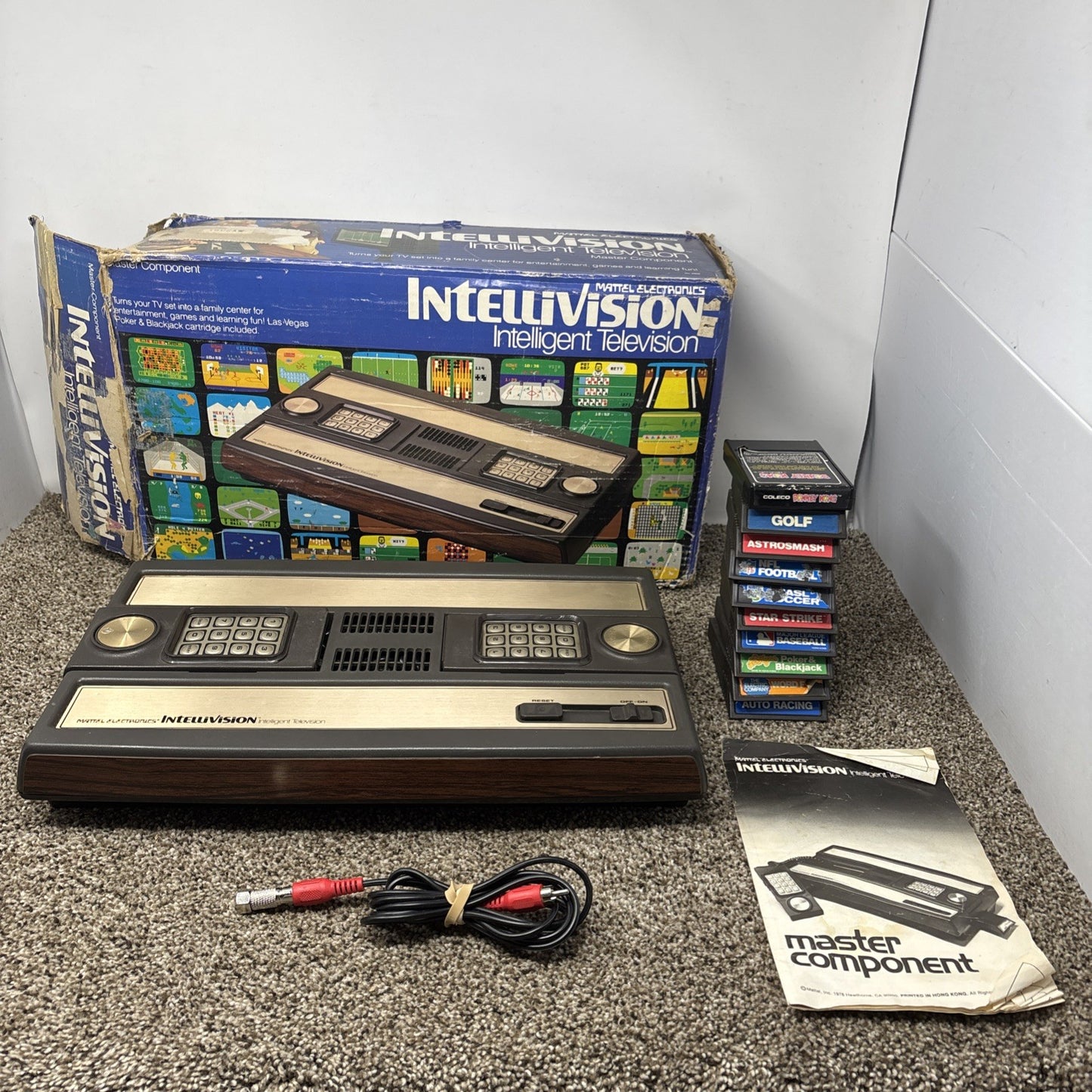 Intellivision Video Game console Tested Working Vintage Game Bundle In Box