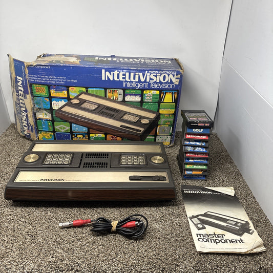 Intellivision Video Game console Tested Working Vintage Game Bundle In Box