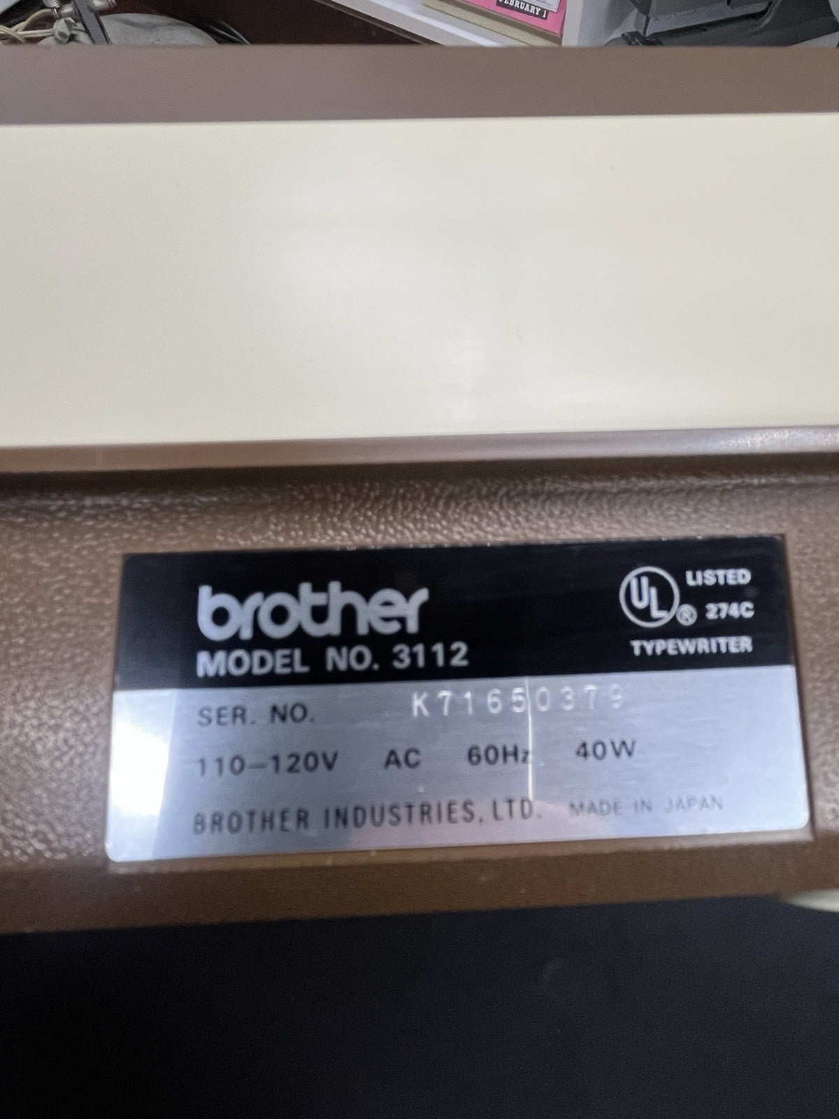 Brother Profile Electric 12 Typewriter w/ Case Vintage Superclean Tested Working
