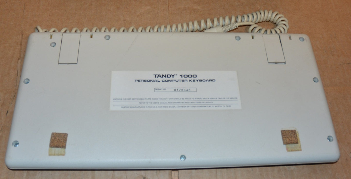 Tandy 1000 Vintage PC Working DOS w/ Keyboard Dual 5.25 Disk Drives