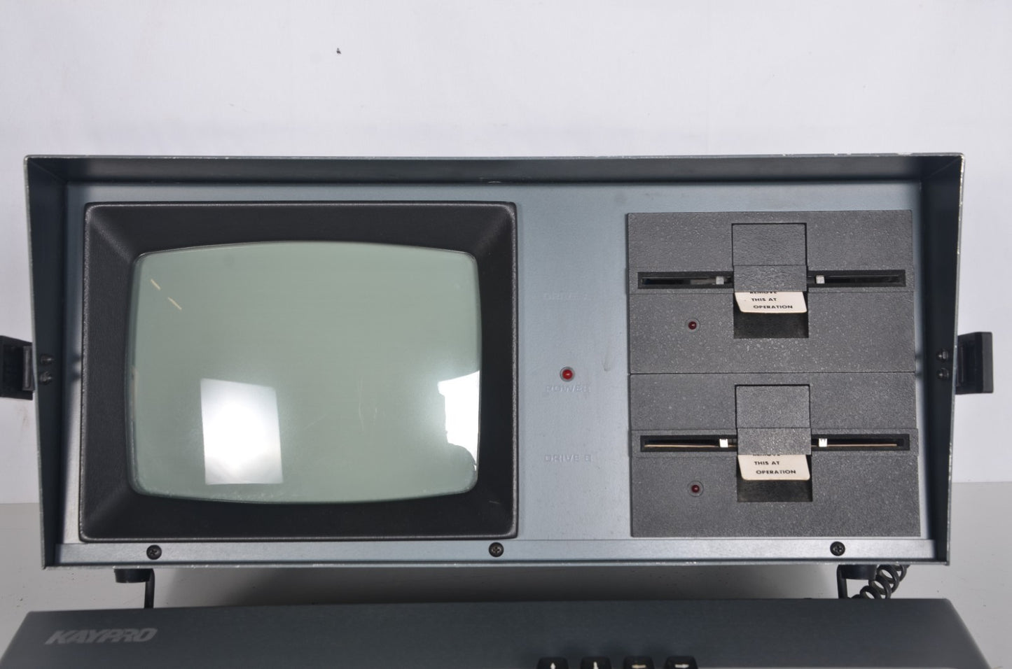 Vintage Kaypro 4 Portable Computer Powers On Dual 5¼″ Floppies Disk Motors Work
