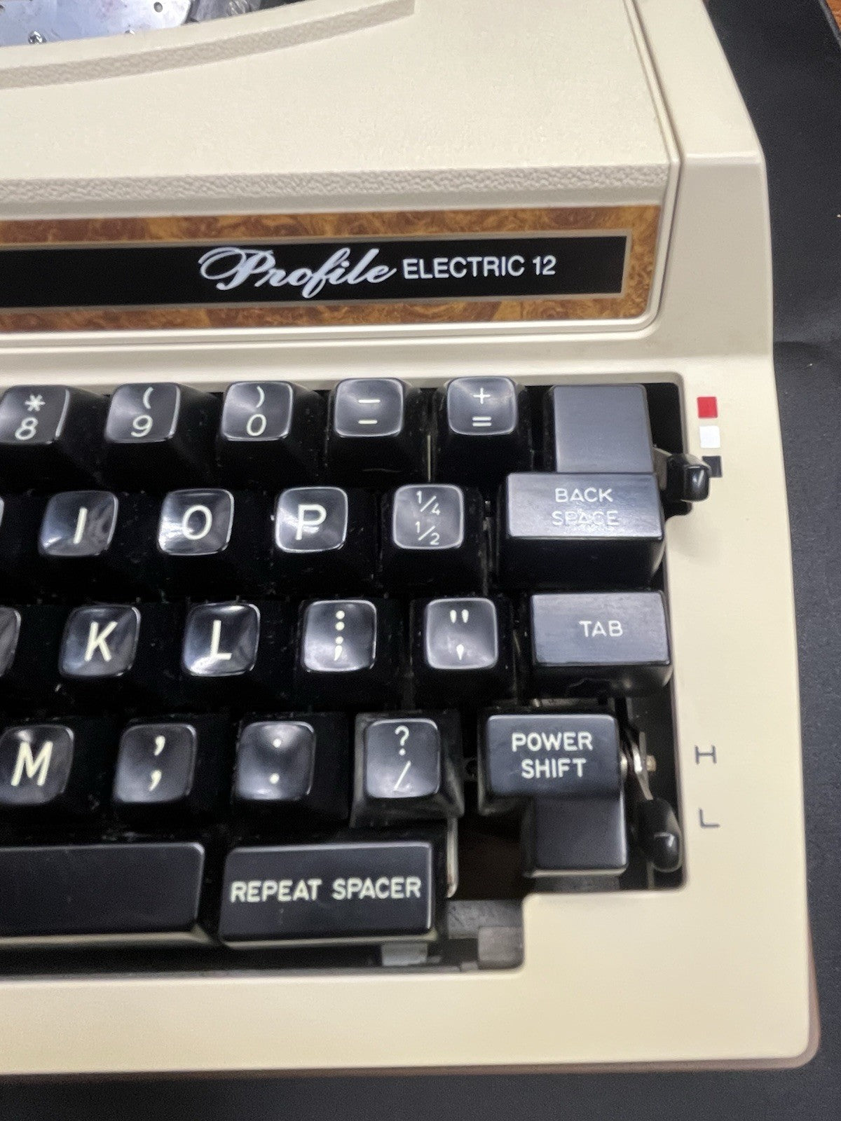 Brother Profile Electric 12 Typewriter w/ Case Vintage Superclean Tested Working