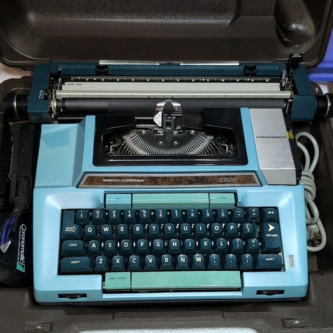 Smith Corona Coronamatic 2200 Electric Typewriter w/ Case Tested Working Vintage